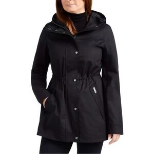 NWT Hunter Women's Rain Jacket Water Resistant Smock Cotton Black Size XS and M